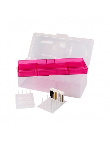 Boîte couture rose + 2 ranges fils