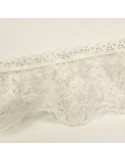 Dentelle rachel froncée 6 mm blanc