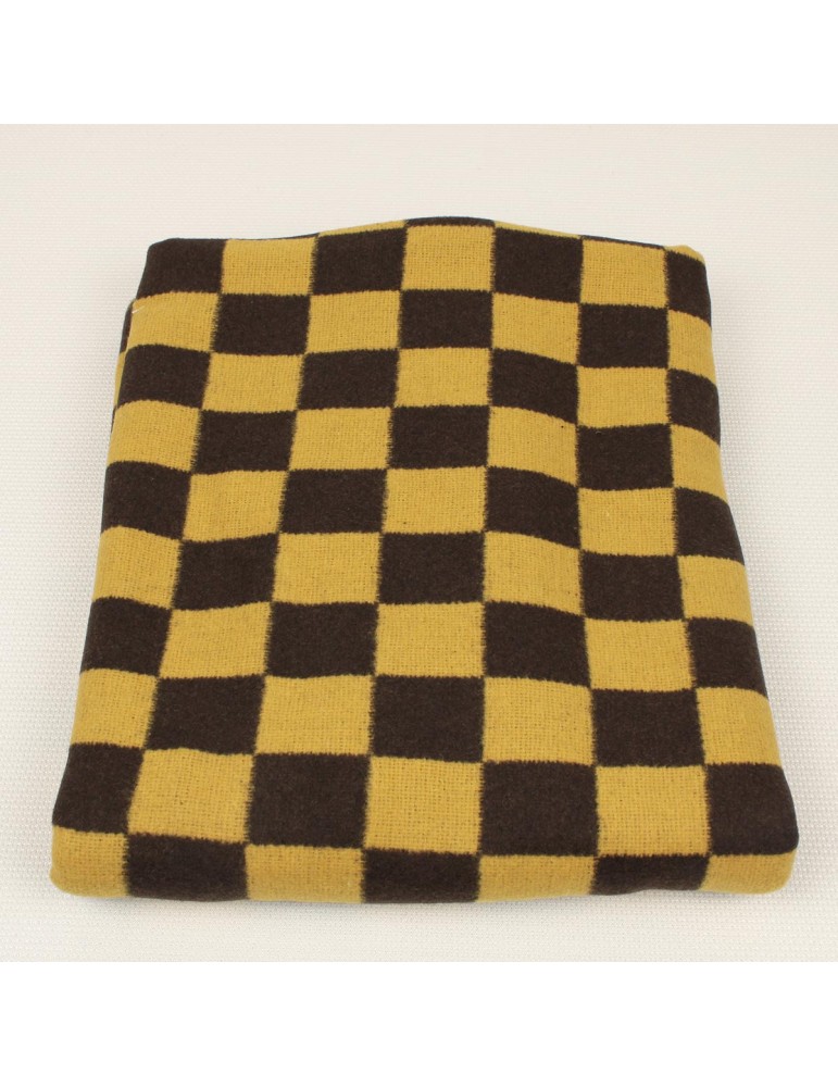 Coupon habillement damier polyester/laine 150 x 145 cm Coupon habillement damier polyester/laine 150 x 145 cm