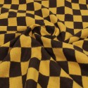 Coupon habillement damier polyester/laine 150 x 145 cm Coupon habillement damier polyester/laine 150 x 145 cm