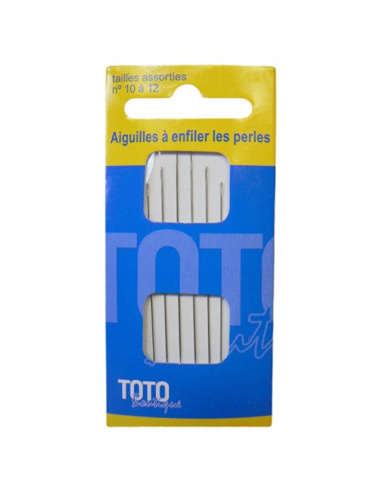 Aiguilles à enfiler les perles N°10 à 12 - 6pcs