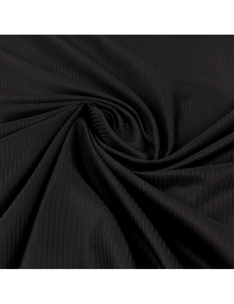 Tissu coton/polyester rayure noir Tissu coton/polyester rayure noir