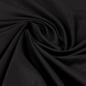 Tissu coton/polyester rayure noir Tissu coton/polyester rayure noir