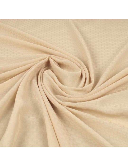 Tissu polyester géométrique beige