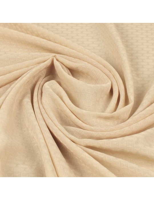 Tissu polyester géométrique beige