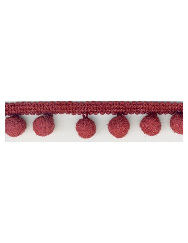 Galon petits pompons 10 mm rouge Galon petits pompons 10 mm rouge