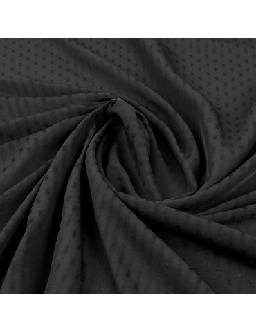 Tissu polyester géométrique noir