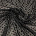 Tissu mousseline noir