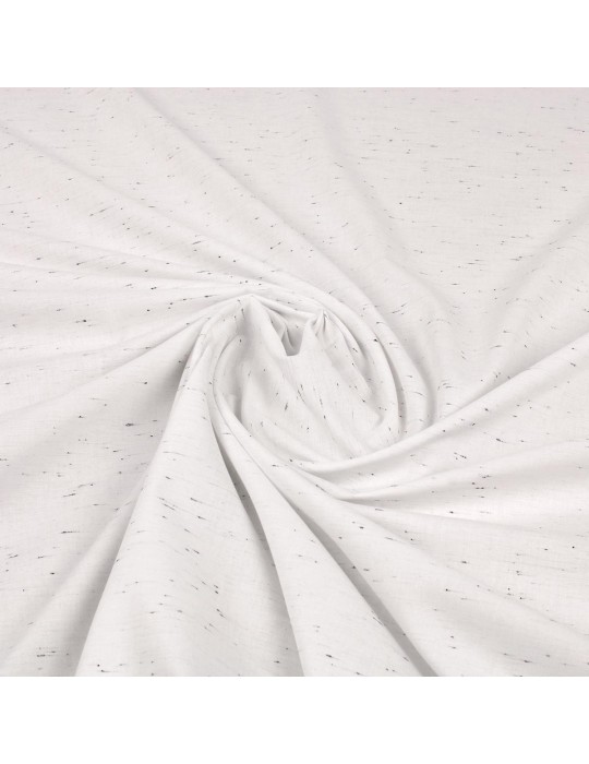 Tissu coton imprimé blanc/noir