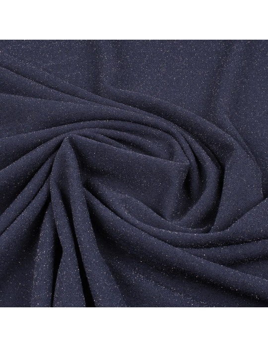 Tissu jersey foil/pailleté bleu marine