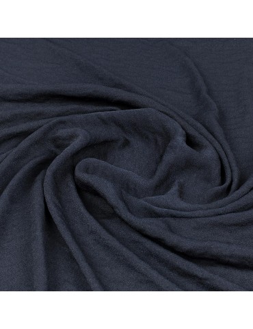 Tissu crêpe uni bleu marine