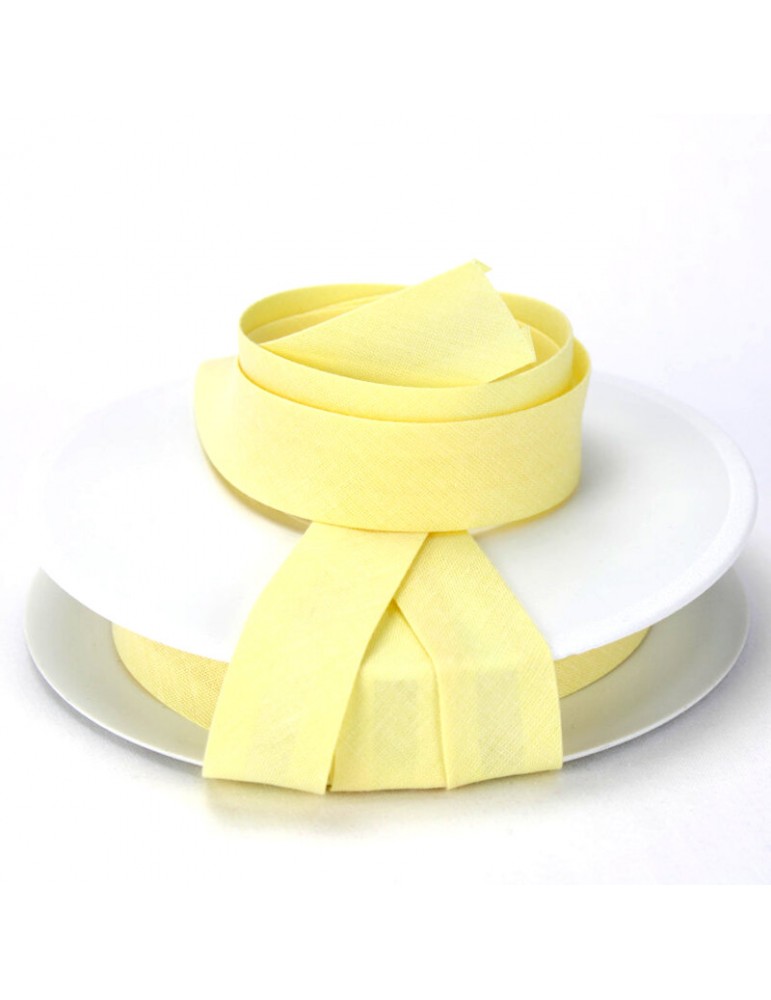 Biais replié 20 mm jaune Biais replié 20 mm jaune