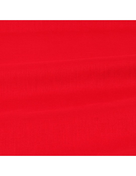 Tissu popeline uni noël rouge