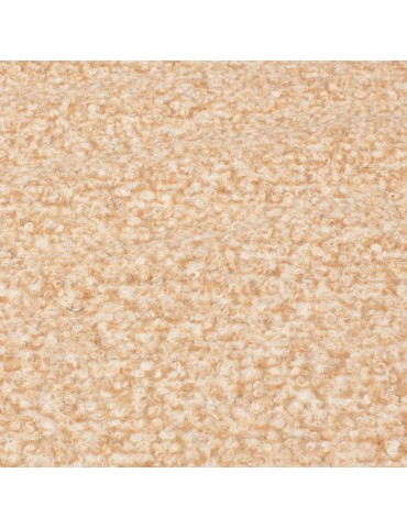 Tissu aspect laine lurex beige/blanc
