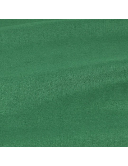 Tissu popeline uni noël vert