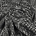 Tissu jacquard aspect laine noir/gris Tissu jacquard aspect laine noir/gris