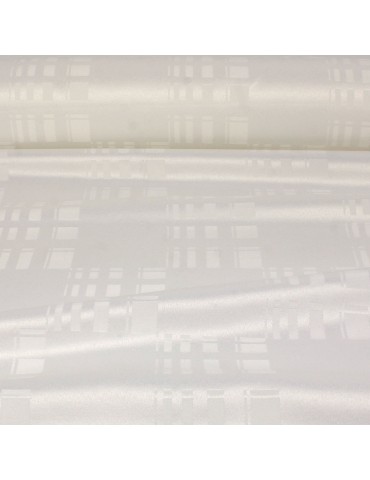Tissu damassé pour nappe oeko-tex blanc