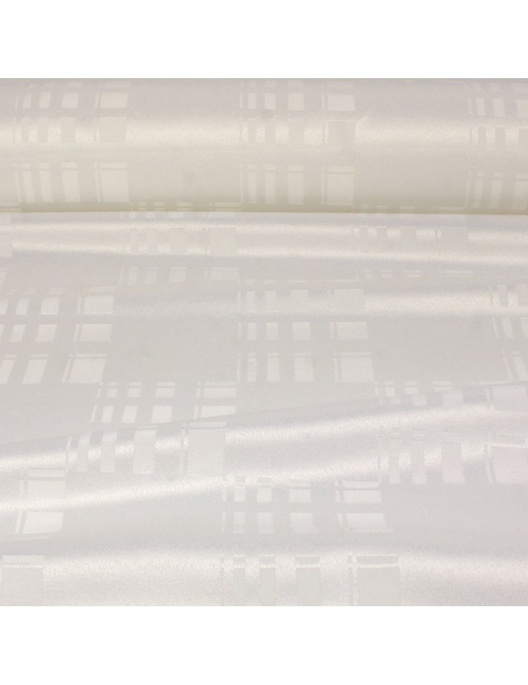 Tissu damassé pour nappe blanc Tissu damassé pour nappe blanc
