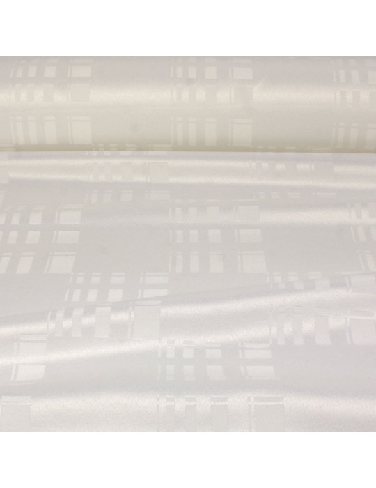 Tissu damassé pour nappe oeko-tex blanc