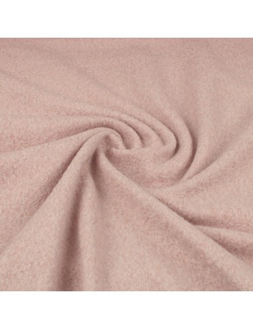 Tissu aspect laine mélangée rose/blanc