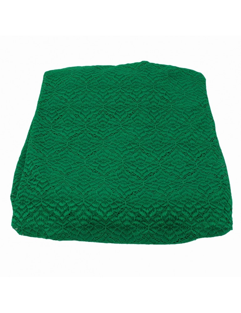 Coupon dentelle émeraude 300 x 145 cm Coupon dentelle émeraude 300 x 145 cm