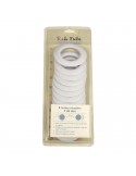 Oeillets en plastique clipsables 40 mm blanc Oeillets en plastique clipsables 40 mm blanc