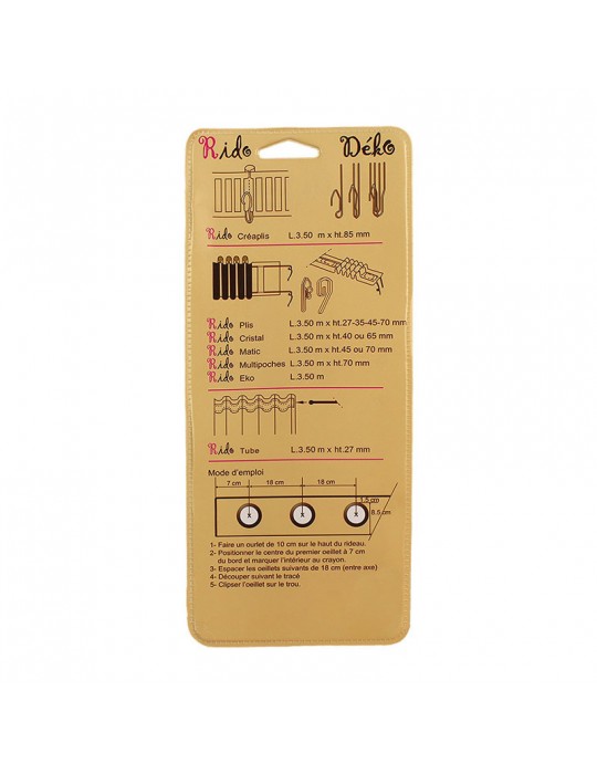 Oeillets en plastique clipsables 40 mm blanc