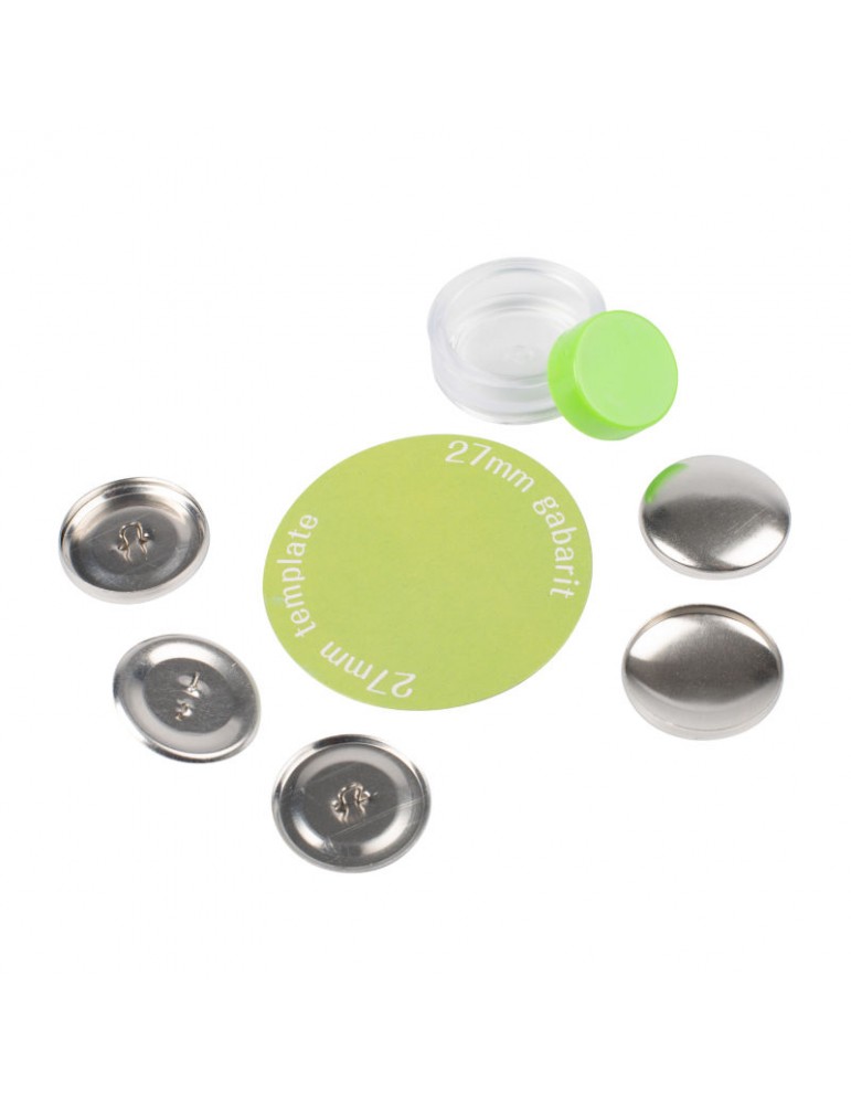 Boutons à recouvrir en métal 27 mm Boutons à recouvrir en métal 27 mm