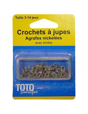 Agrafes nickelées avec brides n°3