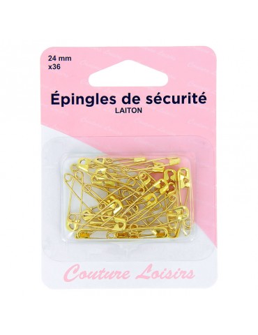 Épingles de Sécurité laiton N°0 24 mm x36