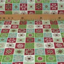 Tissu coton imprimé Noël vert Tissu coton imprimé Noël vert