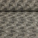 Tissu jacquard shell noir Tissu jacquard shell noir