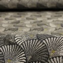 Tissu jacquard shell noir Tissu jacquard shell noir