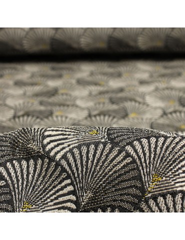Tissu jacquard shell noir