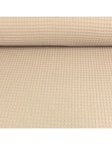 Tissu nid d'abeille grand uni 150 cm oeko-tex beige