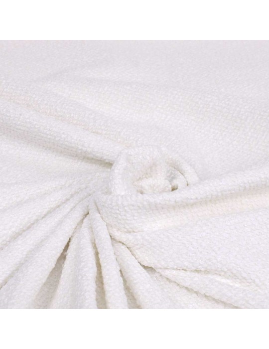 Toile unie frisette oeko-tex ecru blanc