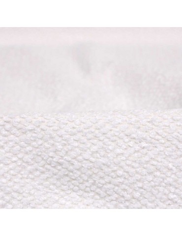 Toile unie frisette ecru blanc