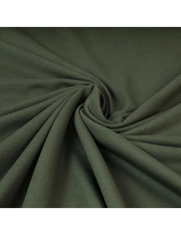 Tissu jersey uni vert