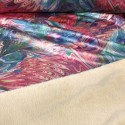 Tissu velours imprimé multicolore envers fourrure