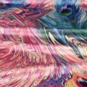 Tissu velours imprimé multicolore envers fourrure