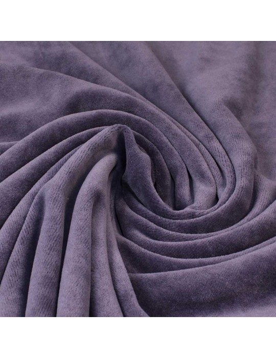 Tissu velours uni violet