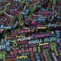 Coupon coton imprimé villes du monde 50 x 50 cm noir Coupon coton imprimé villes du monde 50 x 50 cm noir
