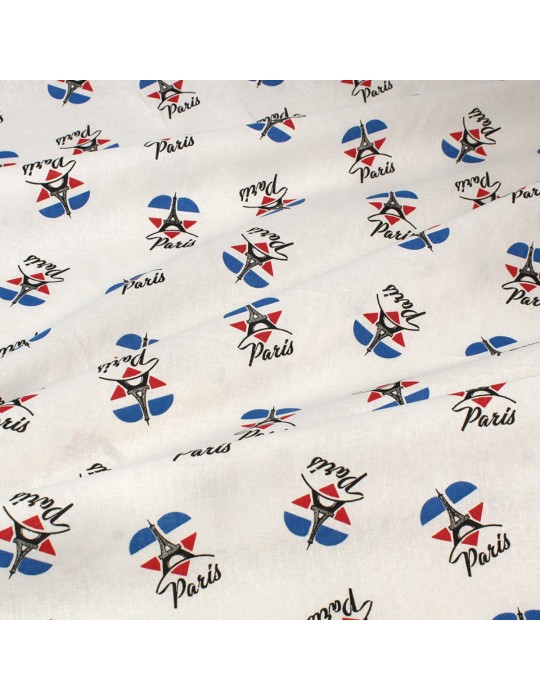 Coupon coton imprimé Paris Coeur 50 x 150 cm