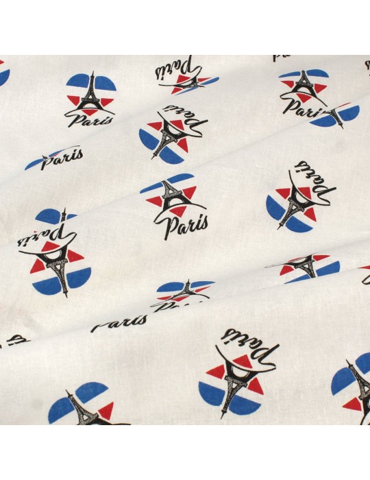 Coupon coton imprimé Paris Coeur 300 x 150 cm