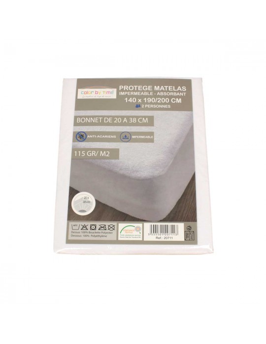 Protège matelas imperméable - absorbant 140 x 190/200 cm