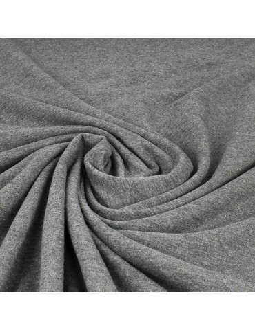 Tissu jersey uni gris
