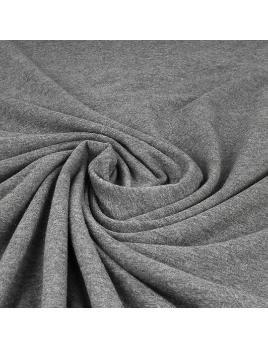 Tissu jersey uni gris