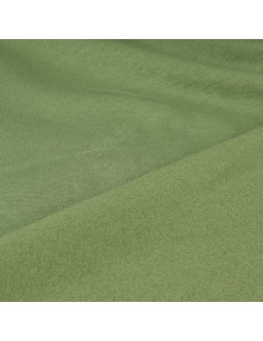 Tissu molleton uni vert kaki