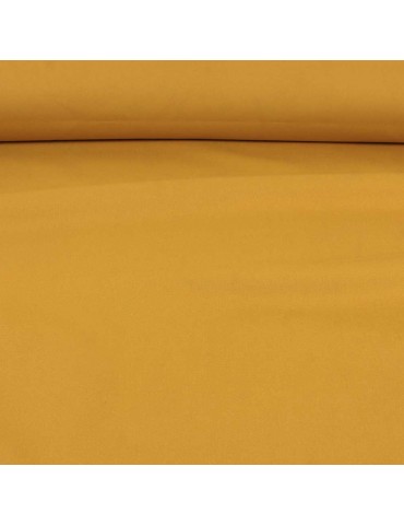 Tissu sergé de coton uni moutarde