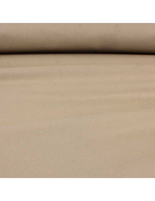 Tissu sergé de coton uni taupe